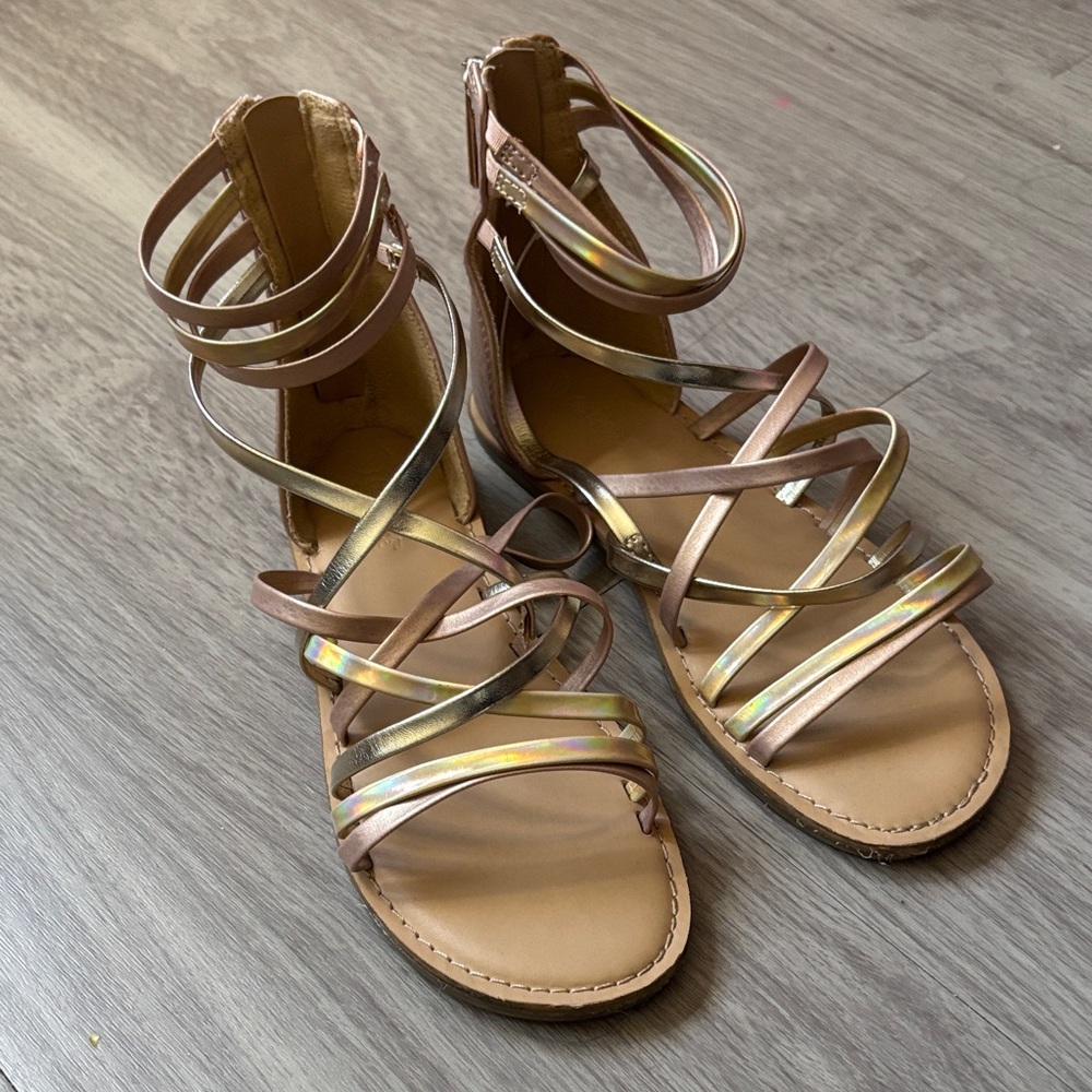 Cat & Jack Metallic Strappy Sandals